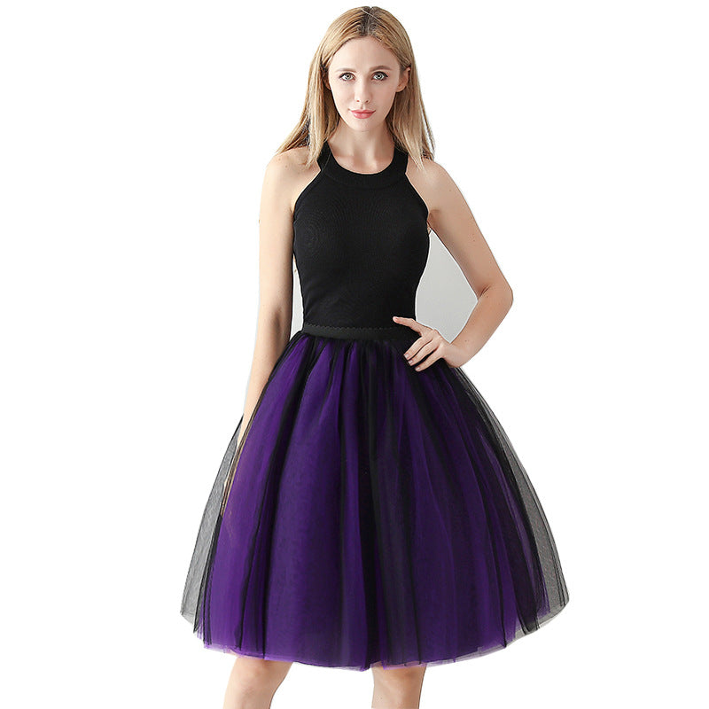 Women's Simple And Versatile Two-tone Pleated Dress