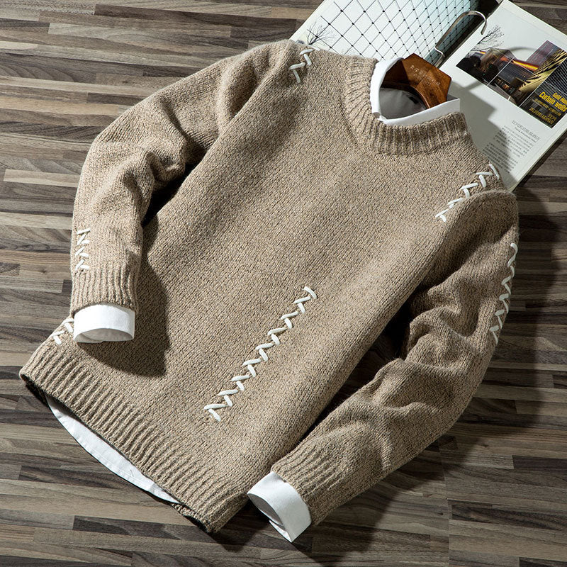 Round neck pullover Korean student knit sweater