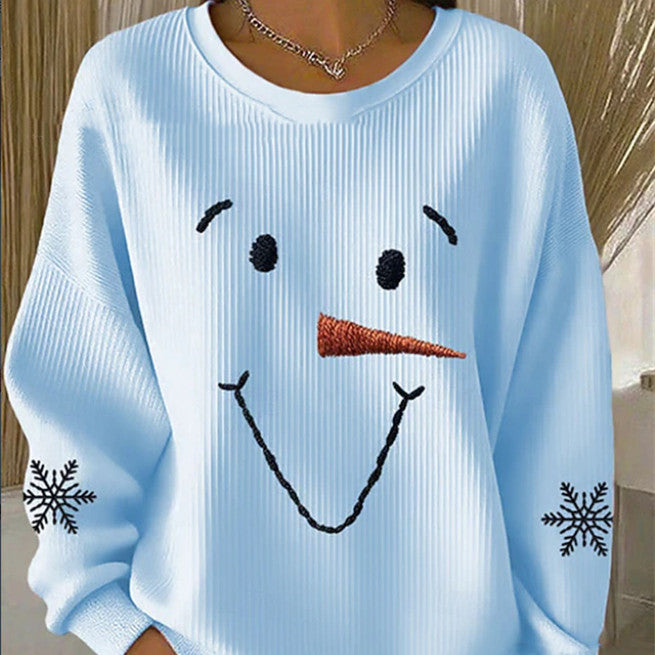 Printed Round Neck Pullover Casual Fashion Autumn And Winter Sweatshirt