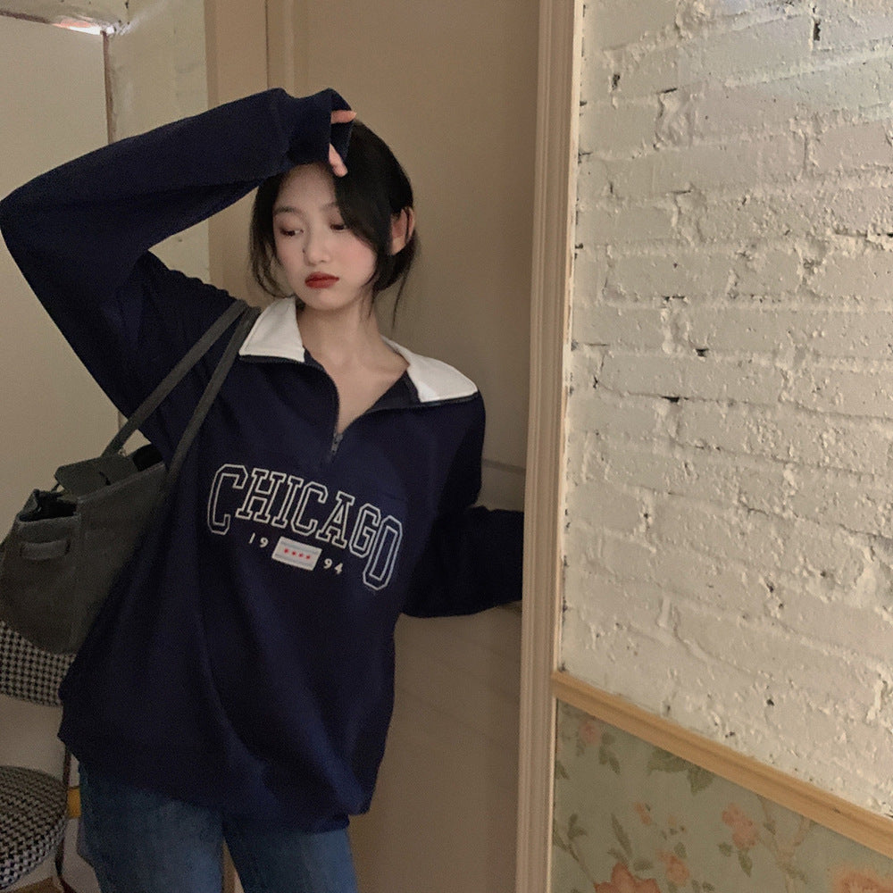 Versatile embroidered hoodie