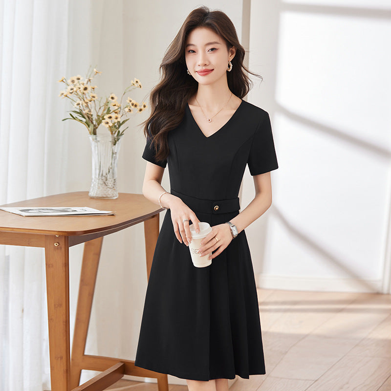 Slimming Office Wear Front Desk Work Skirt