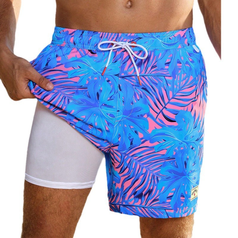 Men's Fashion Loose Quick-drying Boxer Swimming Trunks