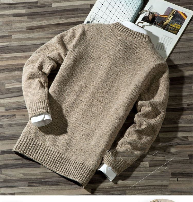 Round neck pullover Korean student knit sweater