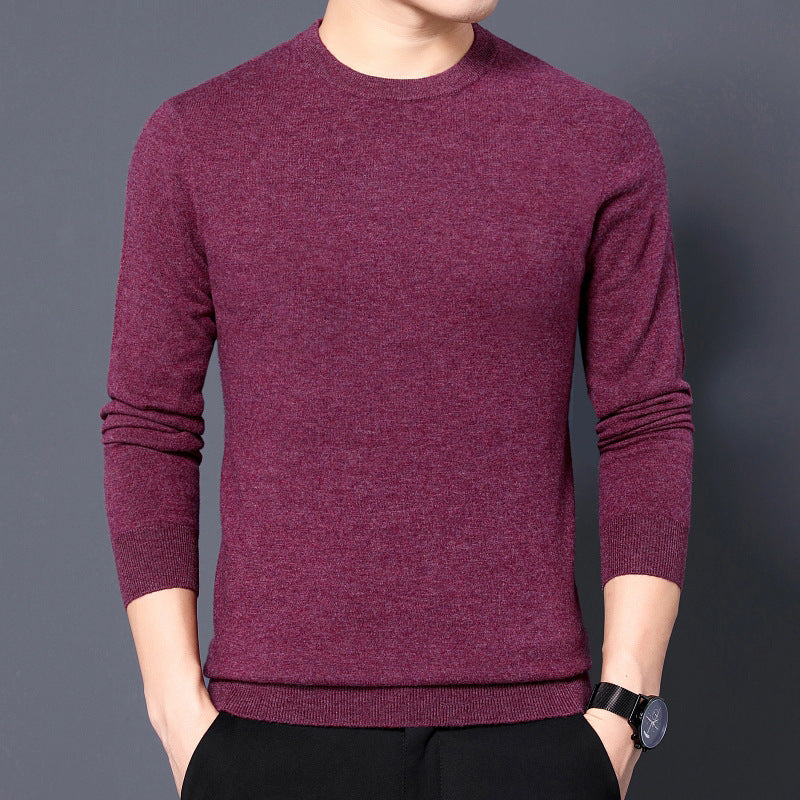 Round neck slim fit sweater