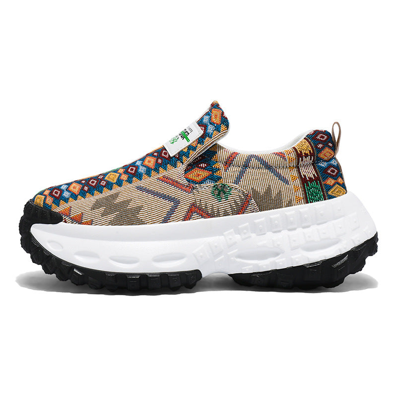 Platform Height Increasing Slip-on Casual Sneakers Trendy Shoes