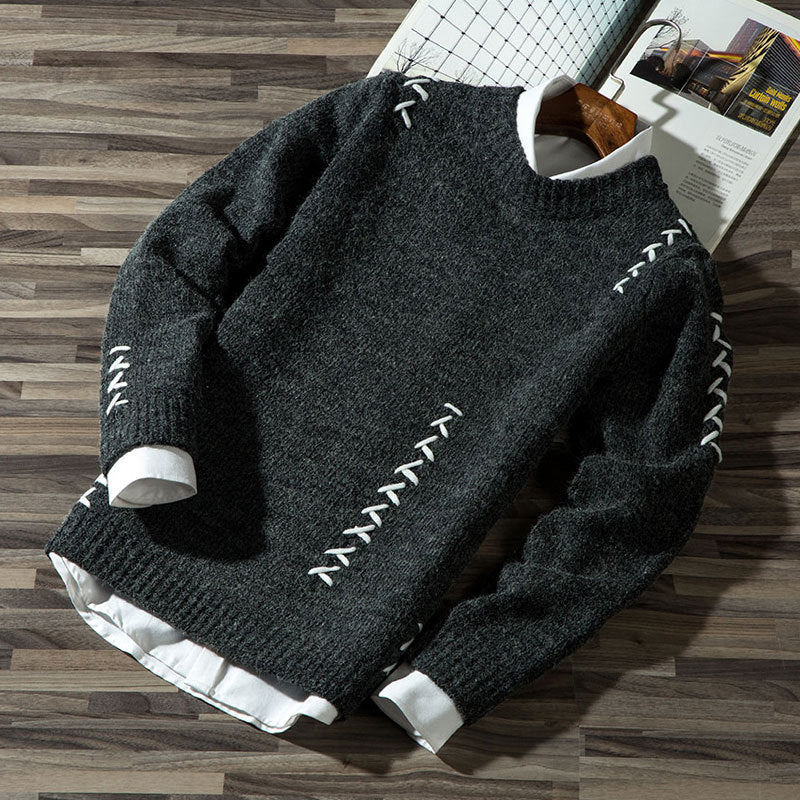 Round neck pullover Korean student knit sweater