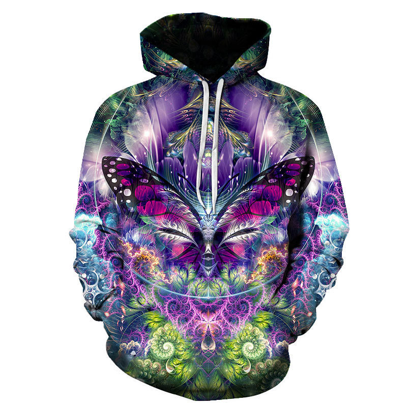 Printed Hoodie Fantasy Animal World Men And Women