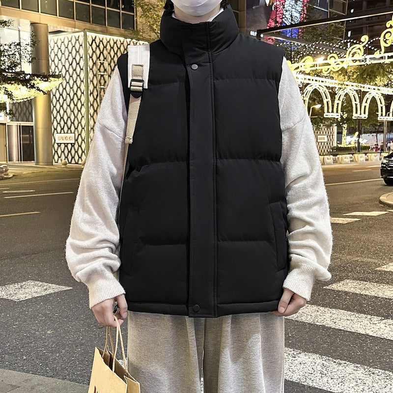 Stand Collar Vest Winter Loose Plus Size Padded Jacket Cotton Padded Coat