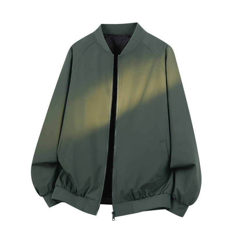 Baseball Uniform Jacket Men's Stand Collar Baggy Coat Factory Clothing