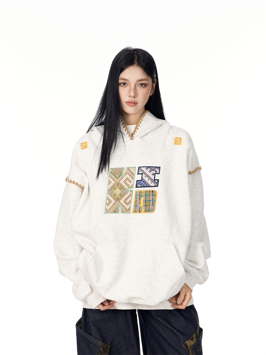 Retro Mixed Color Stripe Stand Collar Coat