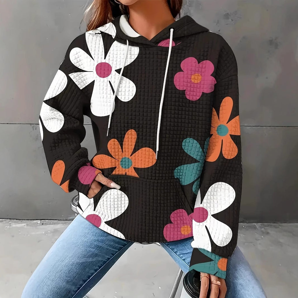 Hooded Sweatshirt Digital Printing Casual Women's Hooded Sweatshirt