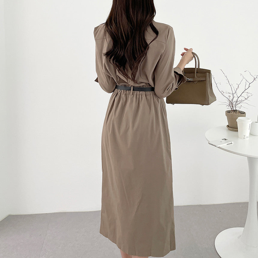 Lady's Elegant Waist-cinching And Hip-hugging Fashionable Dress