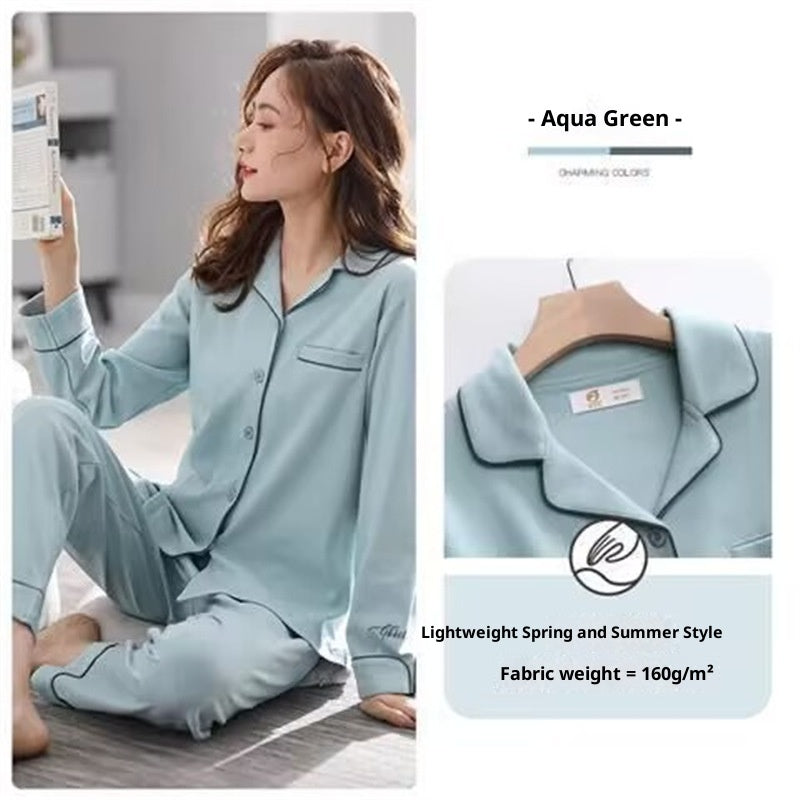 Women's Cotton Pajamas Can Be Worn Outside In Spring And Autumn