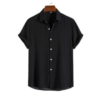 Men's Summer Loose V-neck Short-sleeved Shirt