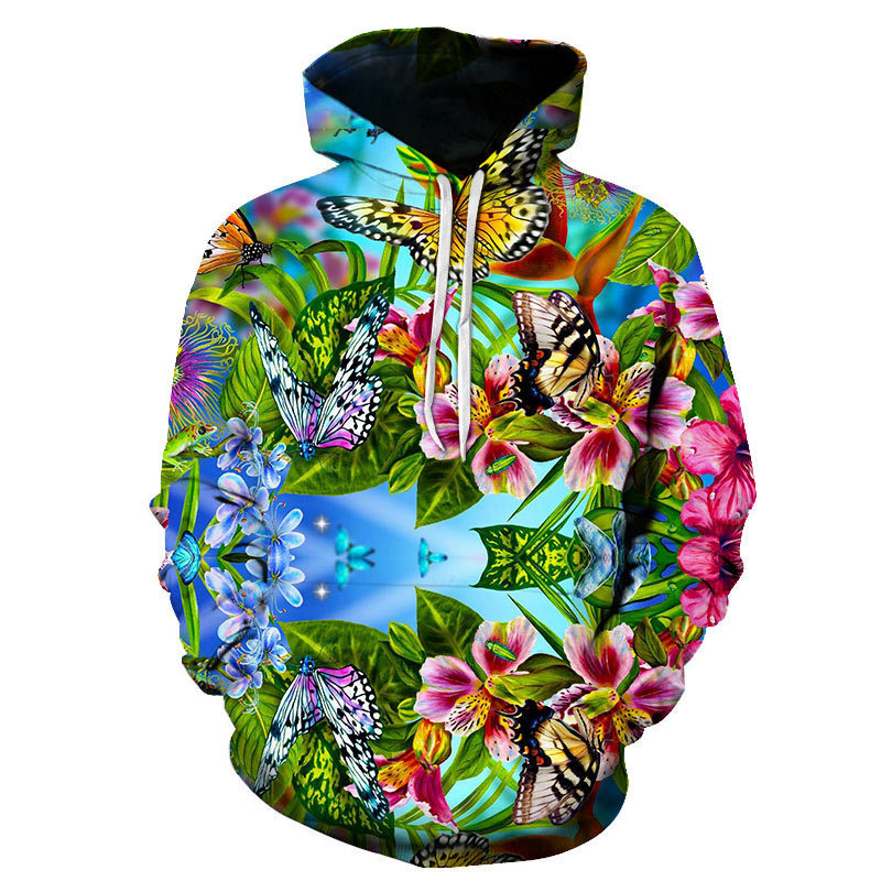 Printed Hoodie Fantasy Animal World Men And Women