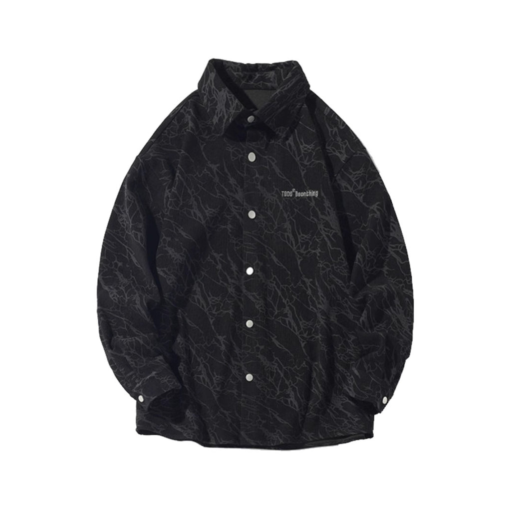 Embroidered High-grade American Retro Corduroy Shirt For Men