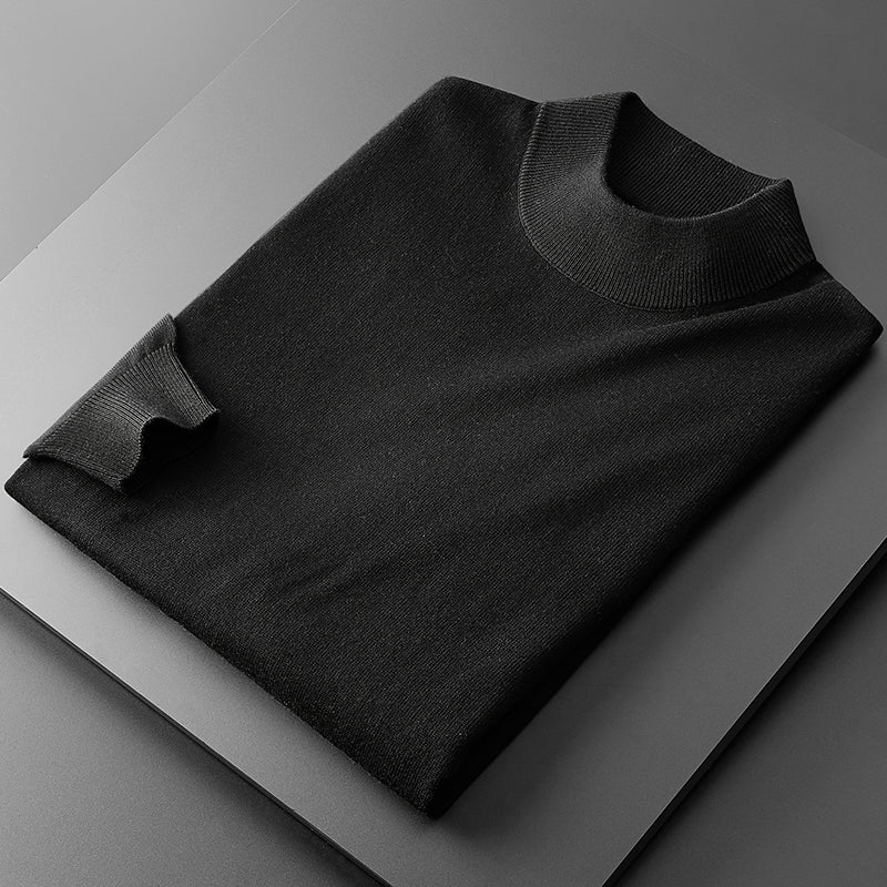 Men's Loose Solid Color Casual Warm Sweater