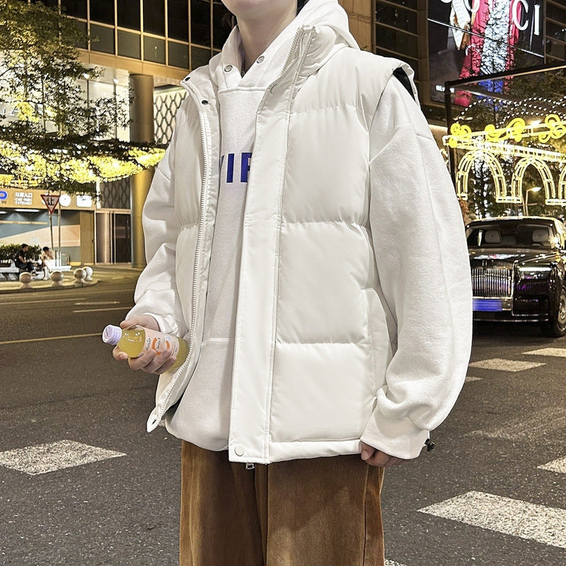 Stand Collar Vest Winter Loose Plus Size Padded Jacket Cotton Padded Coat