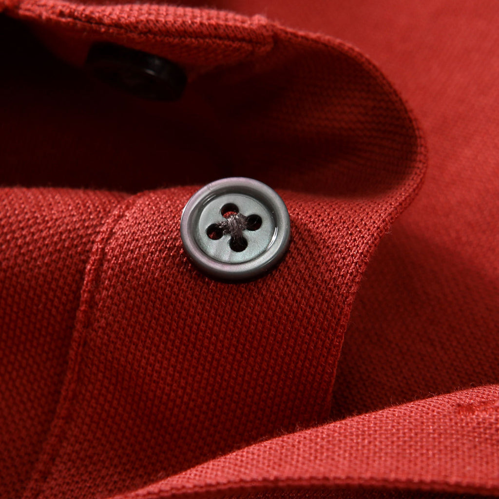 Pure Color Cotton Lapel Short-sleeved T-shirt High-end Work Clothes