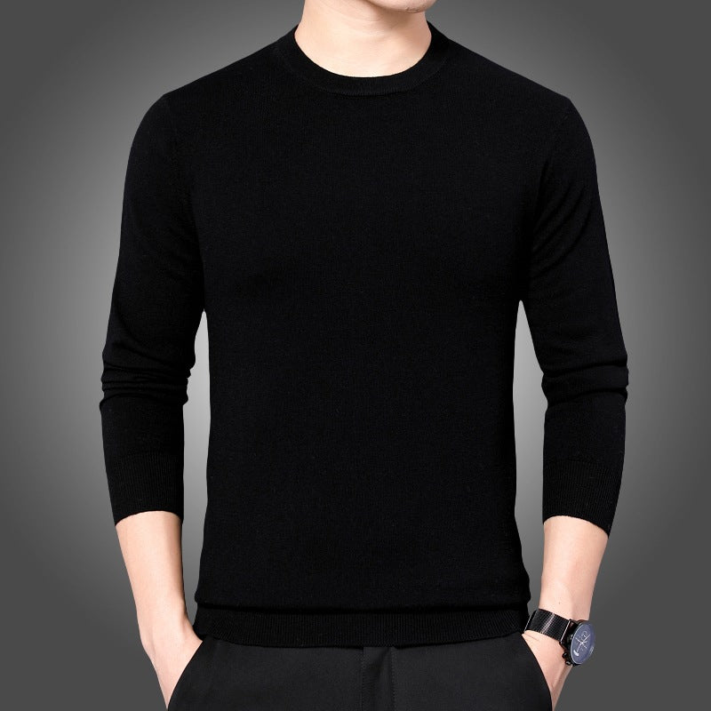 Round neck slim fit sweater