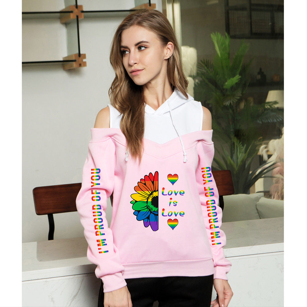 New Sexy Off-the-shoulder Hoodie For Women