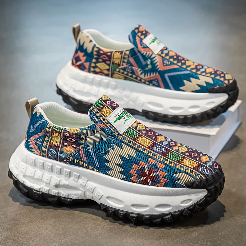 Platform Height Increasing Slip-on Casual Sneakers Trendy Shoes