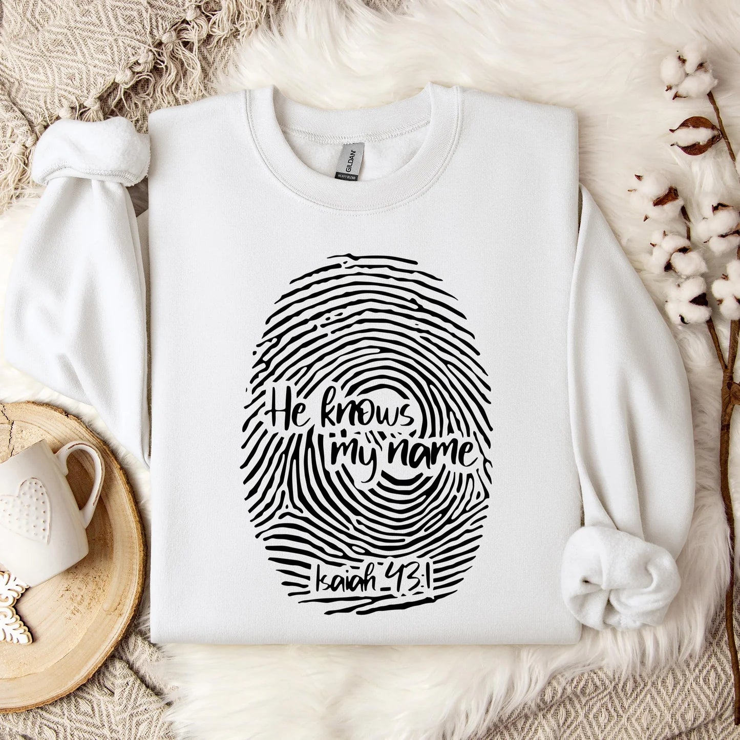 He Knows My Name Isaiah Sweatshirt Long Sleeved