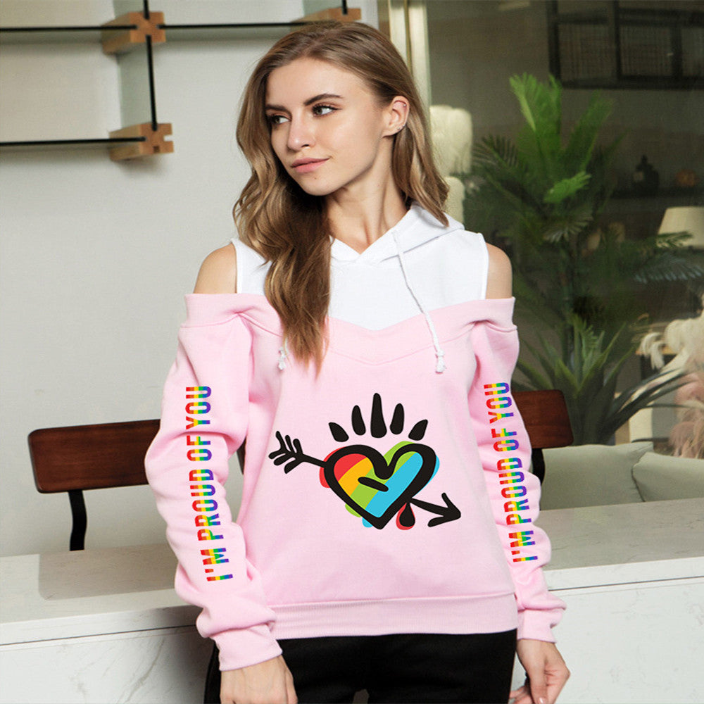 New Sexy Off-the-shoulder Hoodie For Women