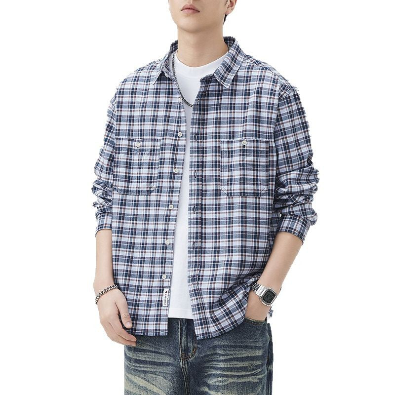 Fashion Brand Plaid Shirt High