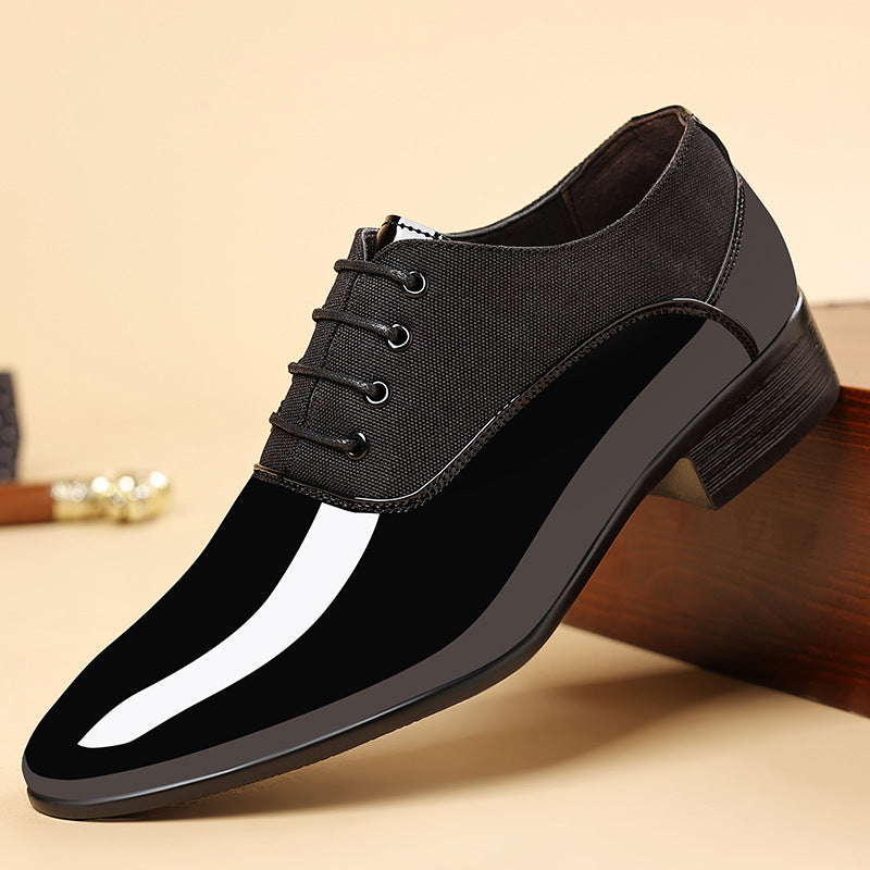 Shiny Surface Soft Sole Shoes Male