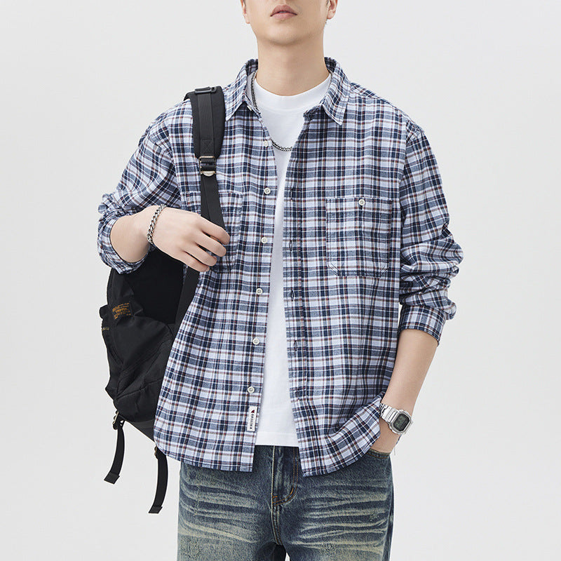 Fashion Brand Plaid Shirt High