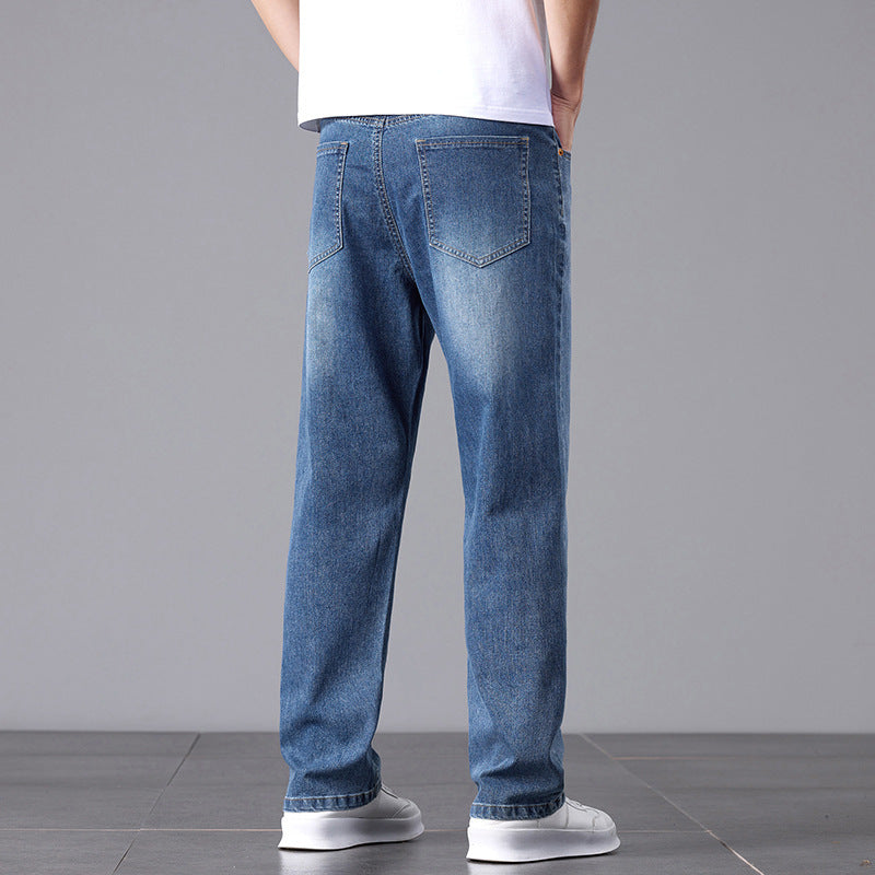 Summer Commute Jeans Men's High Sense Business Straight