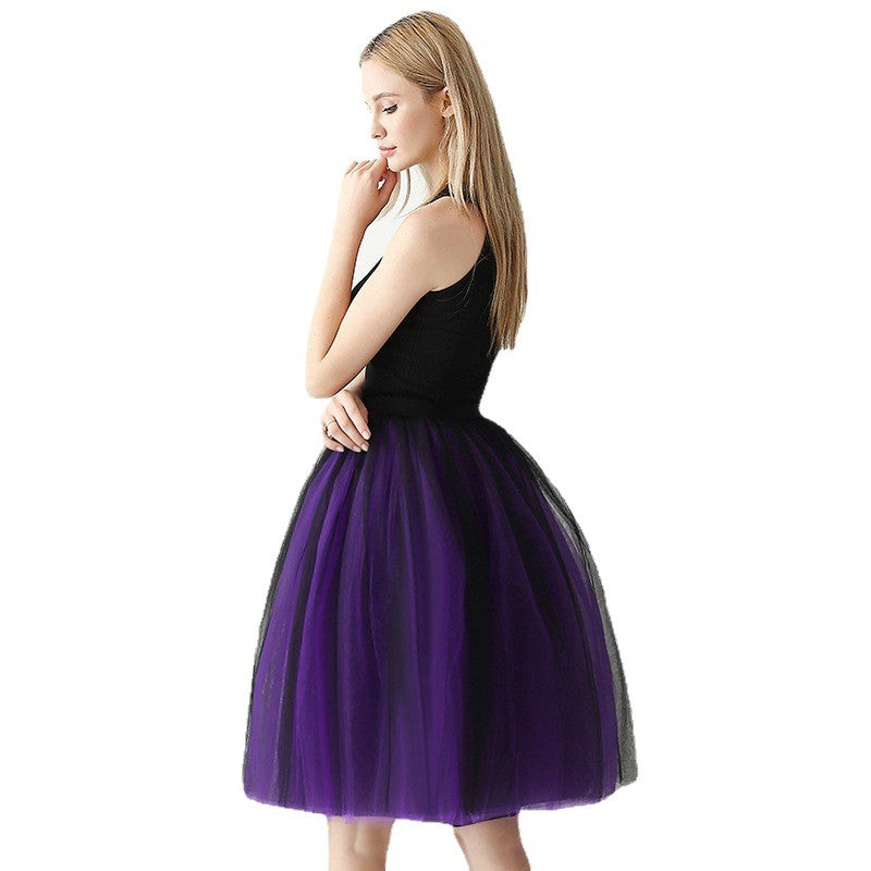 Women's Simple And Versatile Two-tone Pleated Dress