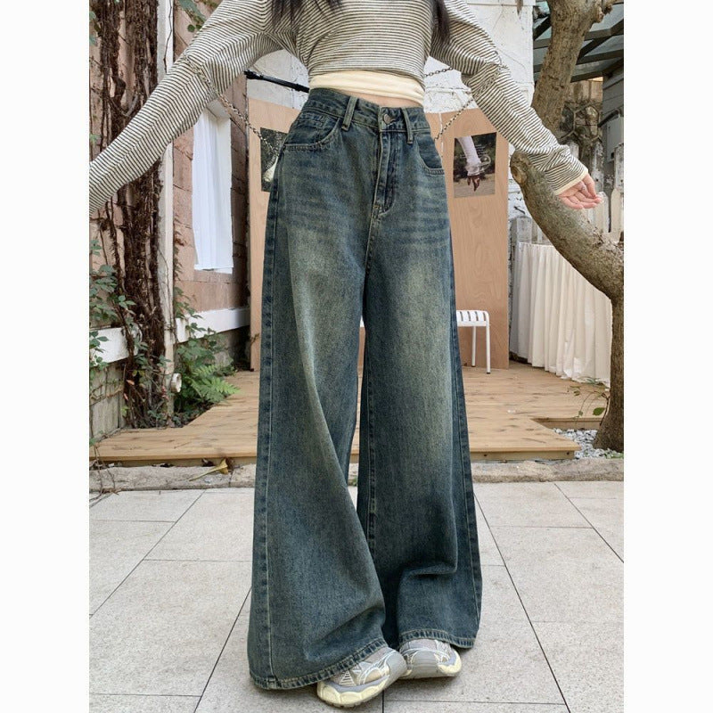 American Retro Straight Wide Leg Jeans