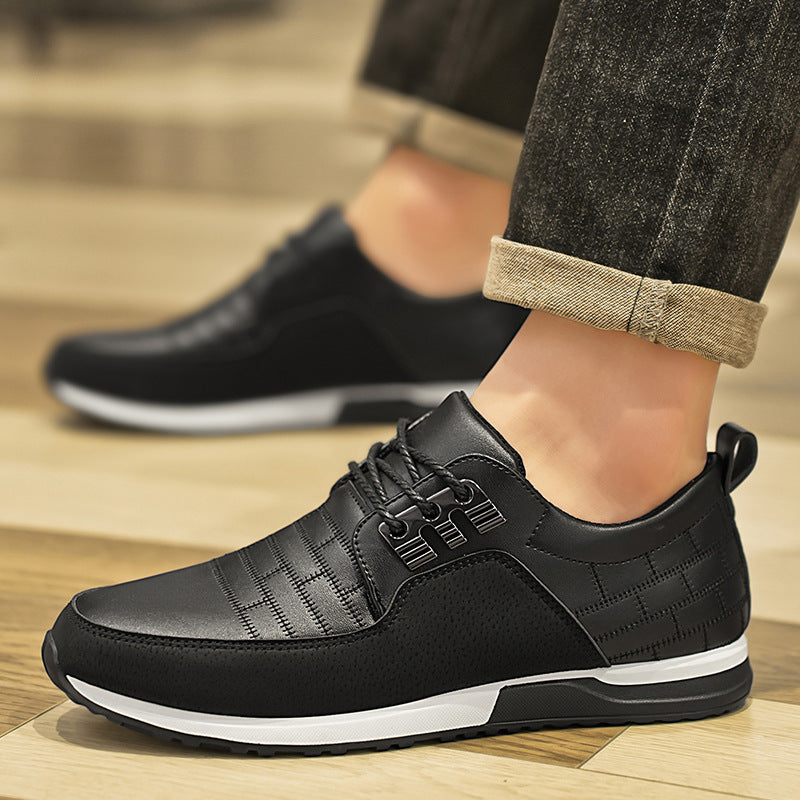 Spring New Trendy Shoes Casual Leather Shoes Men's Wear-resistant Non-slip