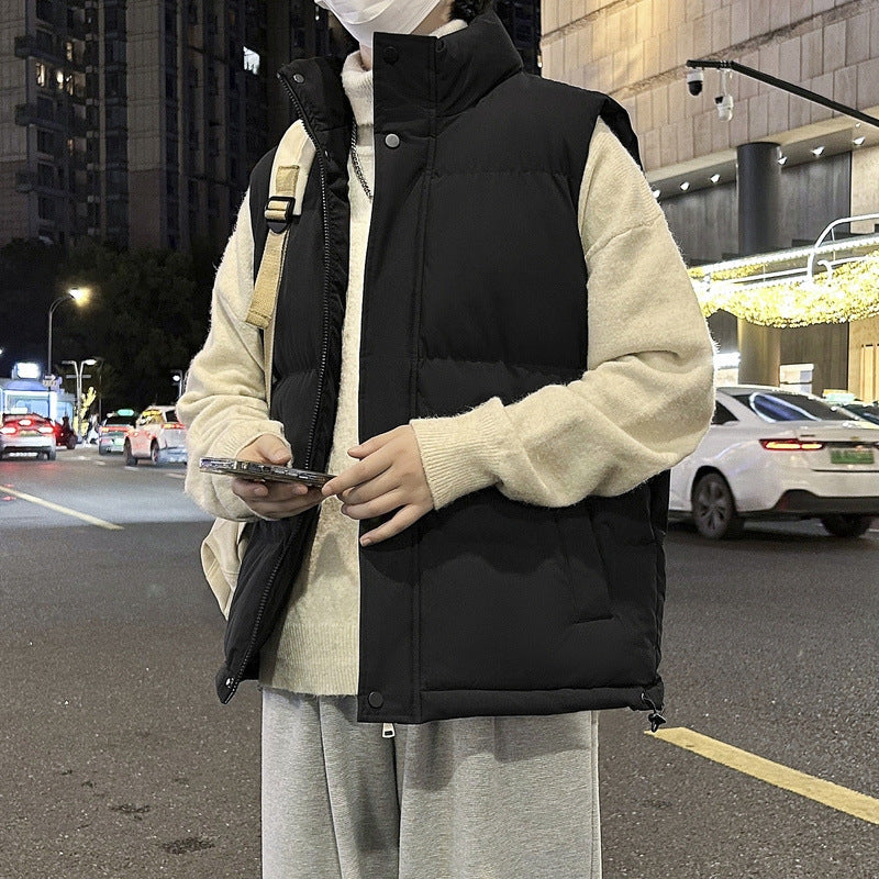 Stand Collar Vest Winter Loose Plus Size Padded Jacket Cotton Padded Coat