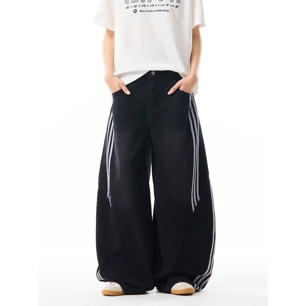 Retro Large Pocket Machete Jeans For Women