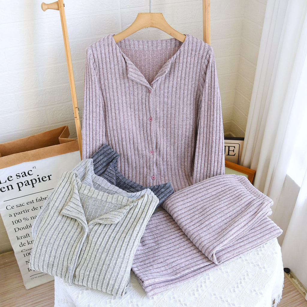 Women's Pure Desire Style Long Sleeve Pants Slimming And Warm Suit