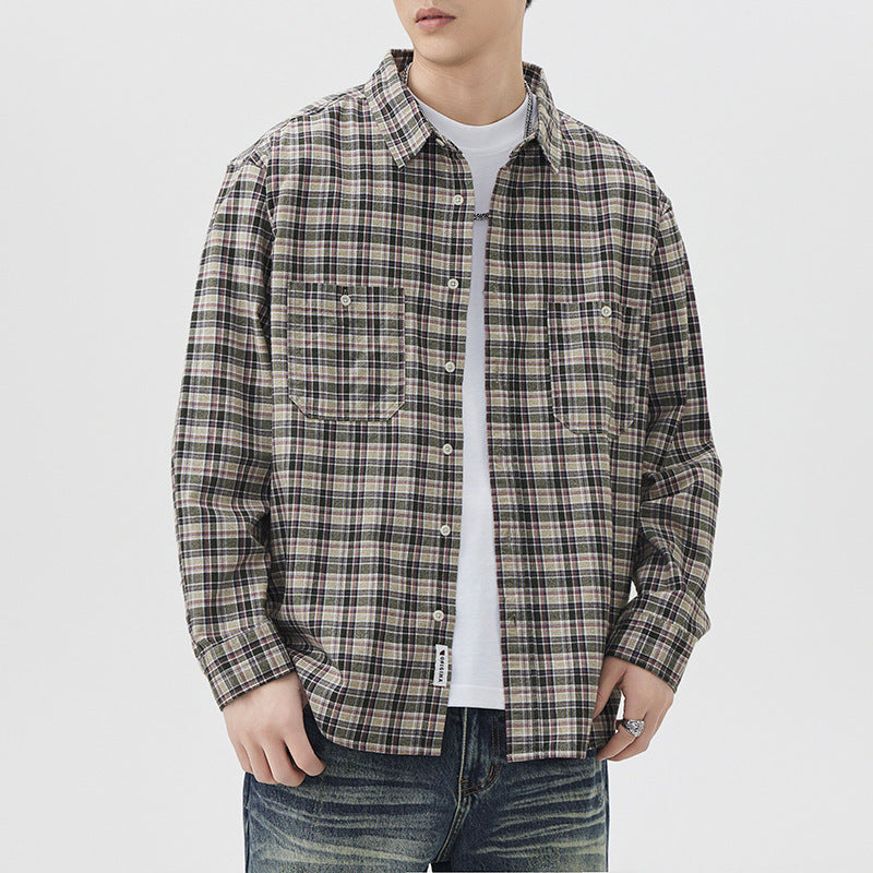 Fashion Brand Plaid Shirt High