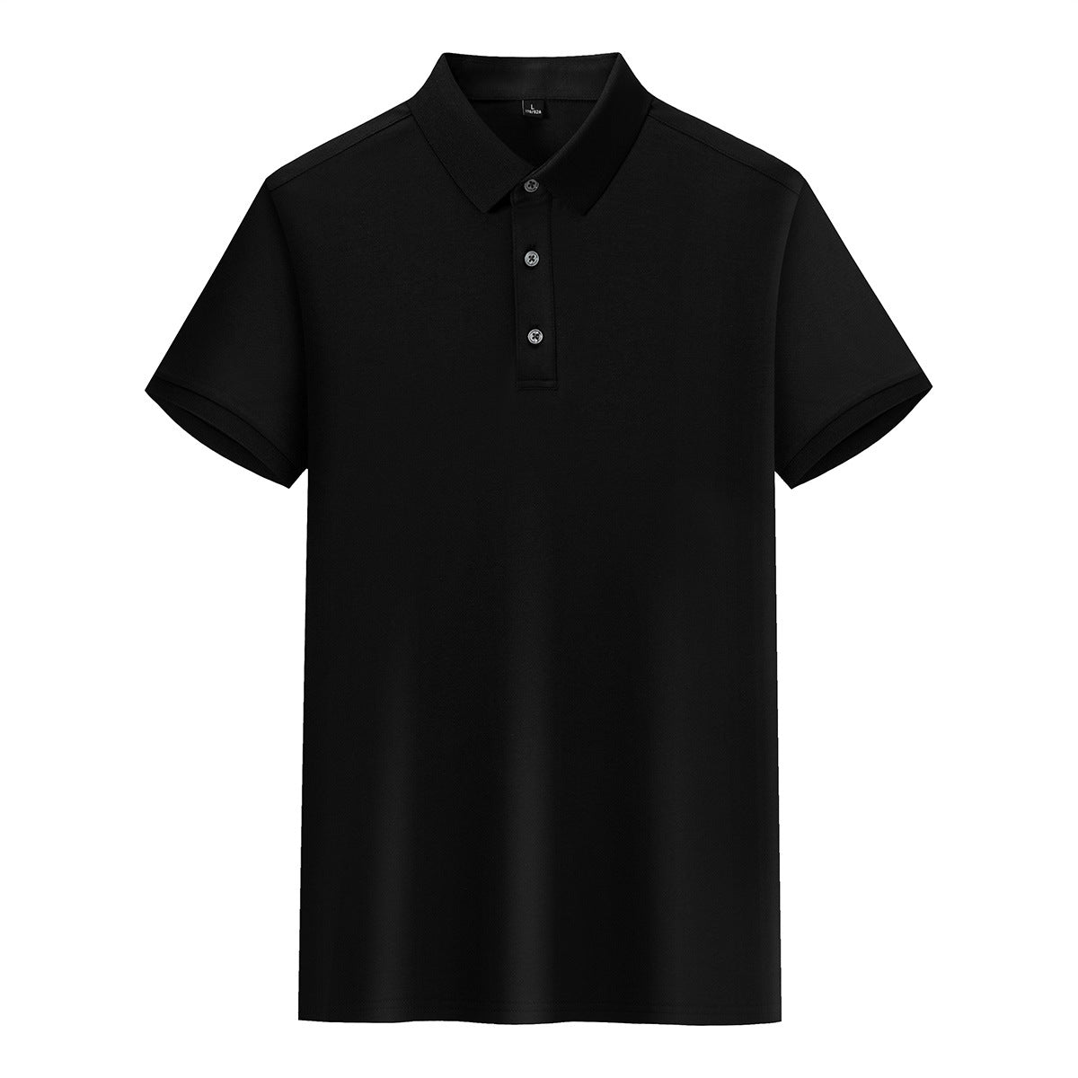 Pure Color Cotton Lapel Short-sleeved T-shirt High-end Work Clothes