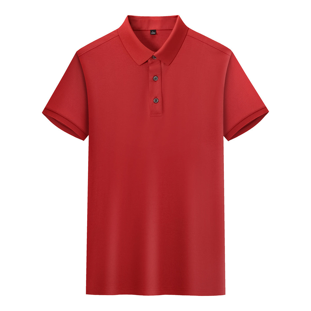 Pure Color Cotton Lapel Short-sleeved T-shirt High-end Work Clothes