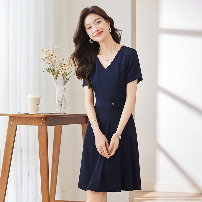 Slimming Office Wear Front Desk Work Skirt