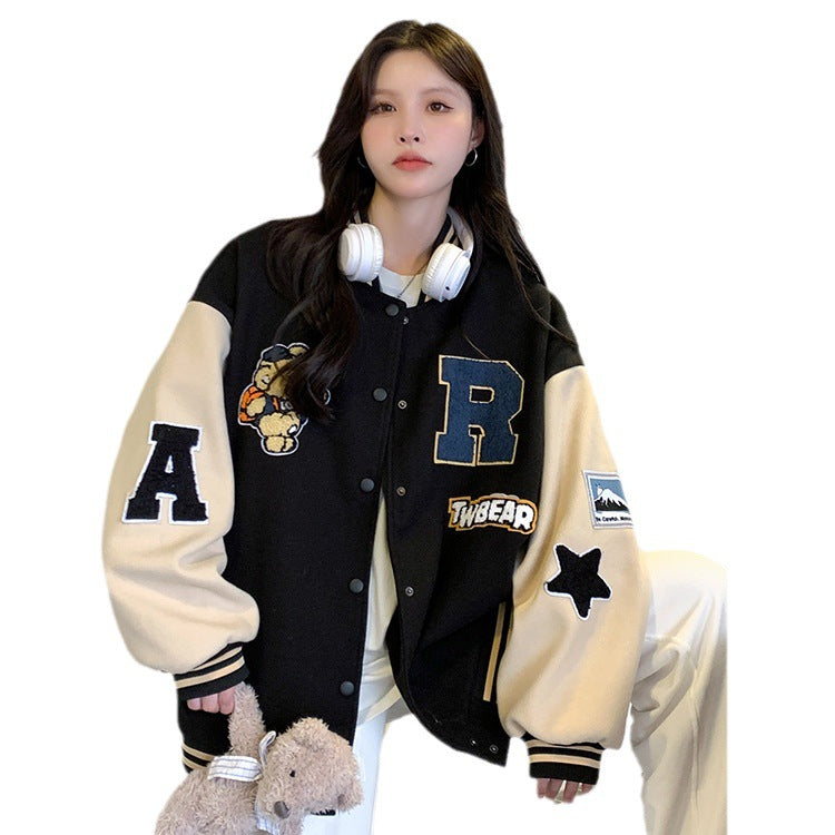 Women's Retro Sweater All-matching Loose Jacket