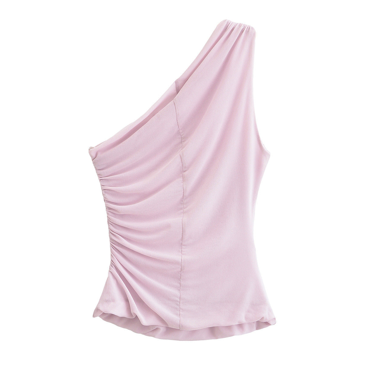 Women's Sleeveless Off-shoulder Ruffled Asymmetric Top