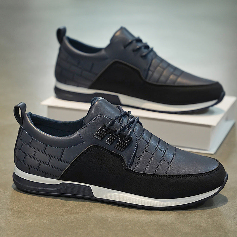 Spring New Trendy Shoes Casual Leather Shoes Men's Wear-resistant Non-slip