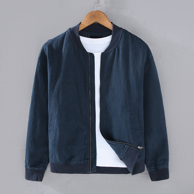 Men's Fashion Retro Ramie Casual Loose Jacket