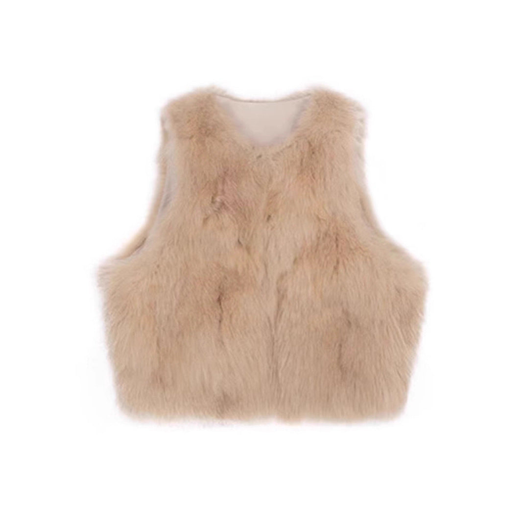 Women's Fashion Short Fluffy Vest Coat