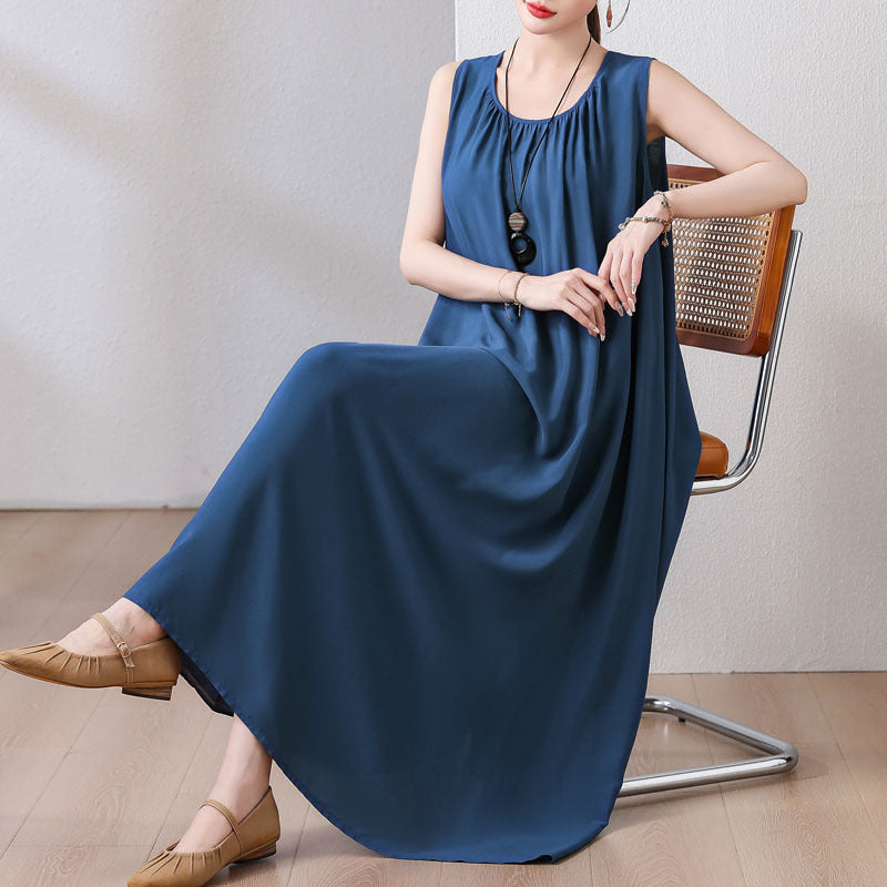 Colorful Beach French Cotton Summer Vest Dress