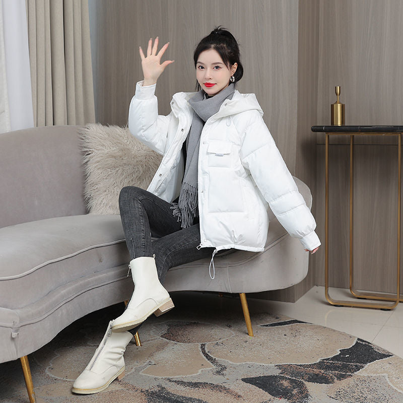 Candy Color Cotton Clothing Women's Short Baggy Coat