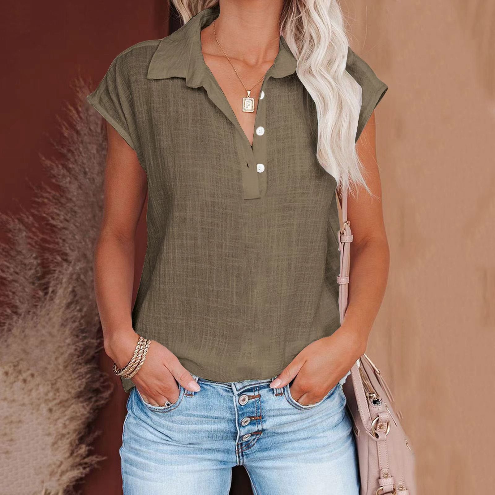 Women's Retro Cotton-linen Shirt